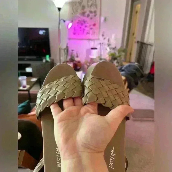 NASTY GAL NUDE WEDGE HEELS SIZE 7 - Picture 7 of 7